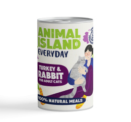 Animal Island Everyday Indyk i królik - mokra karma dla kota 400g